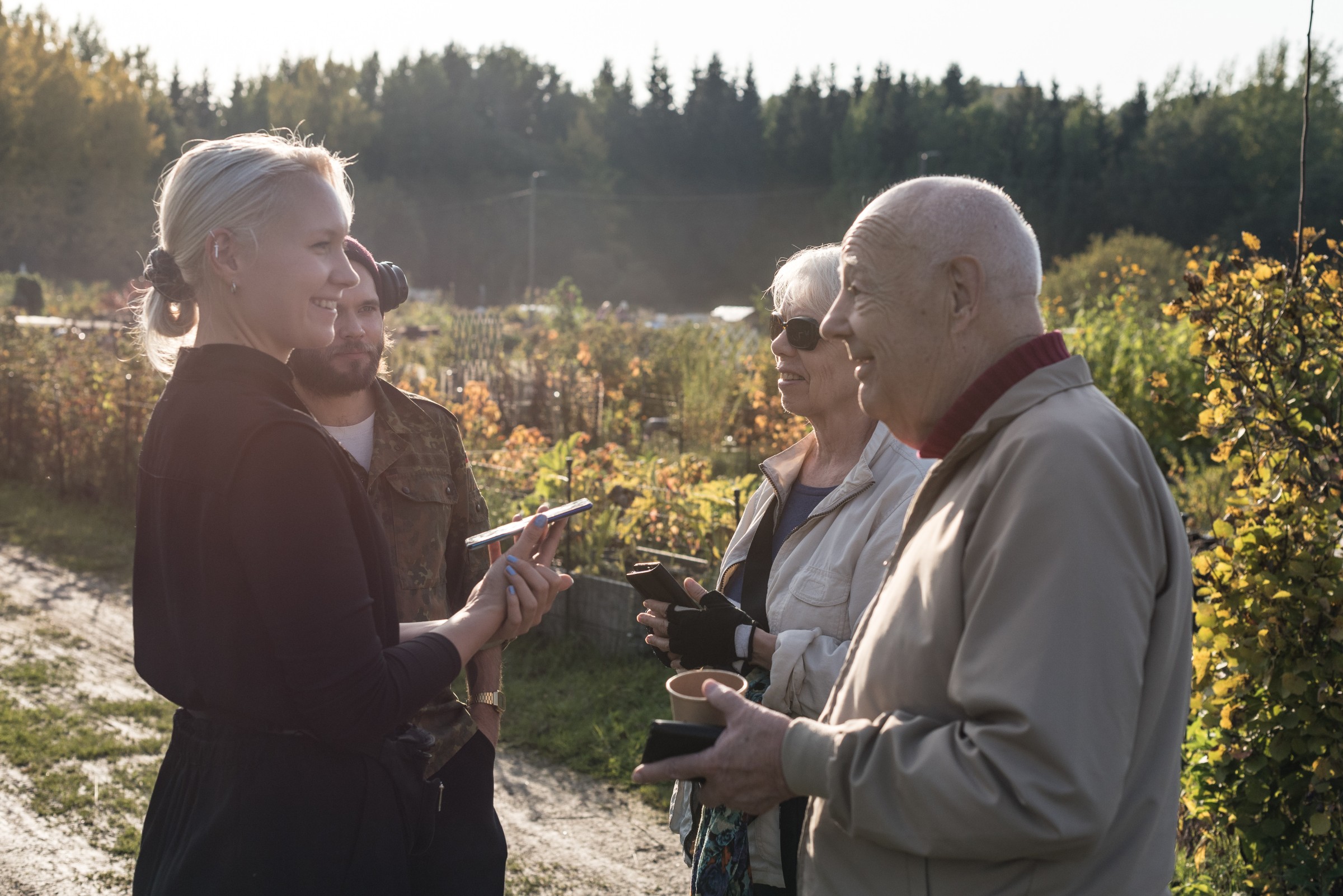 Central Park sound walk, Iida nissinen and participants