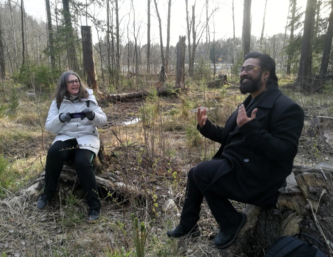 Field trip in Central Park, Susanna Ånäs and Ali Akbar Mehta