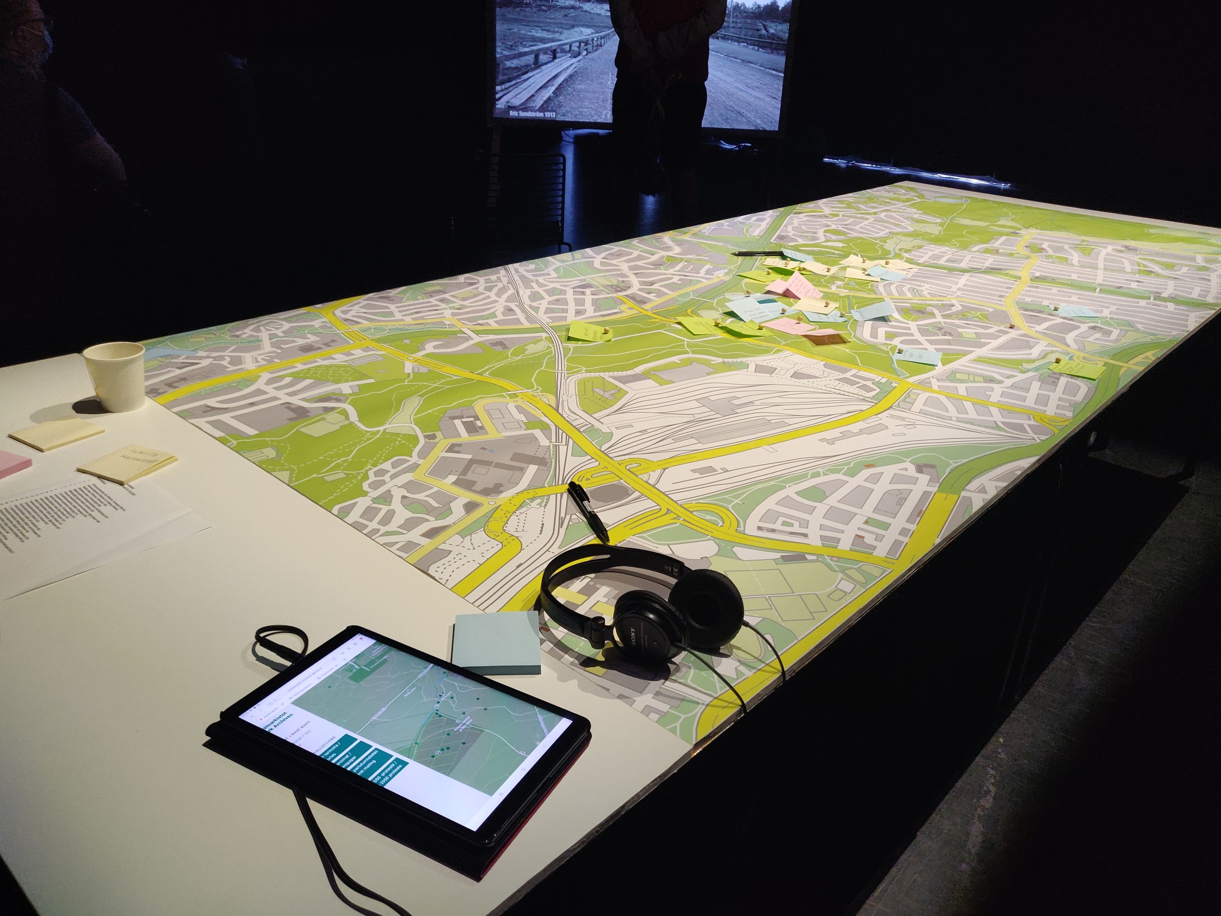 Central Park installation 2021 map table