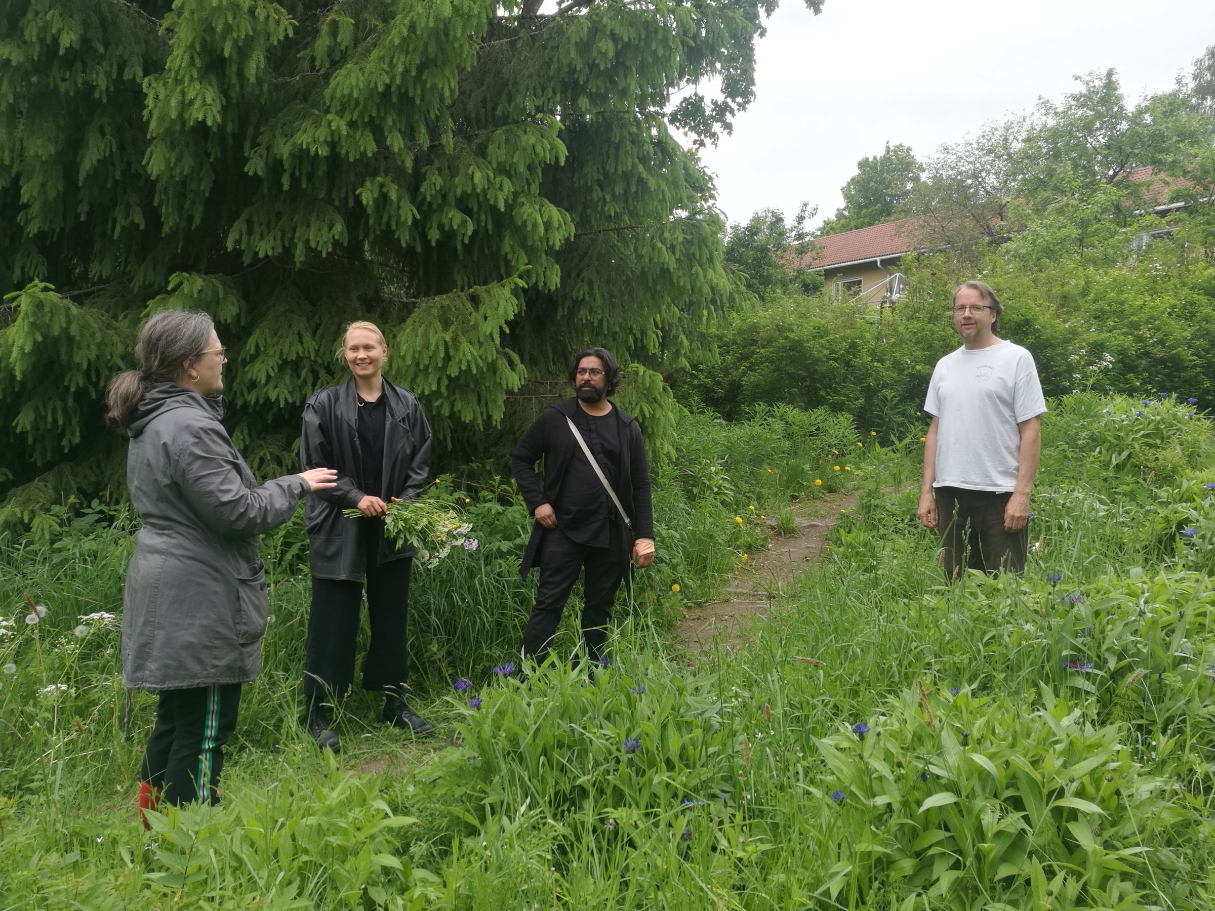 Central Park field trip, team by the meadow