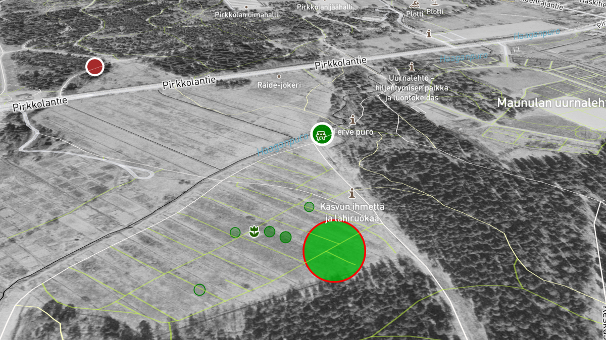 Central Park Archives demo interface with aerial map 1976