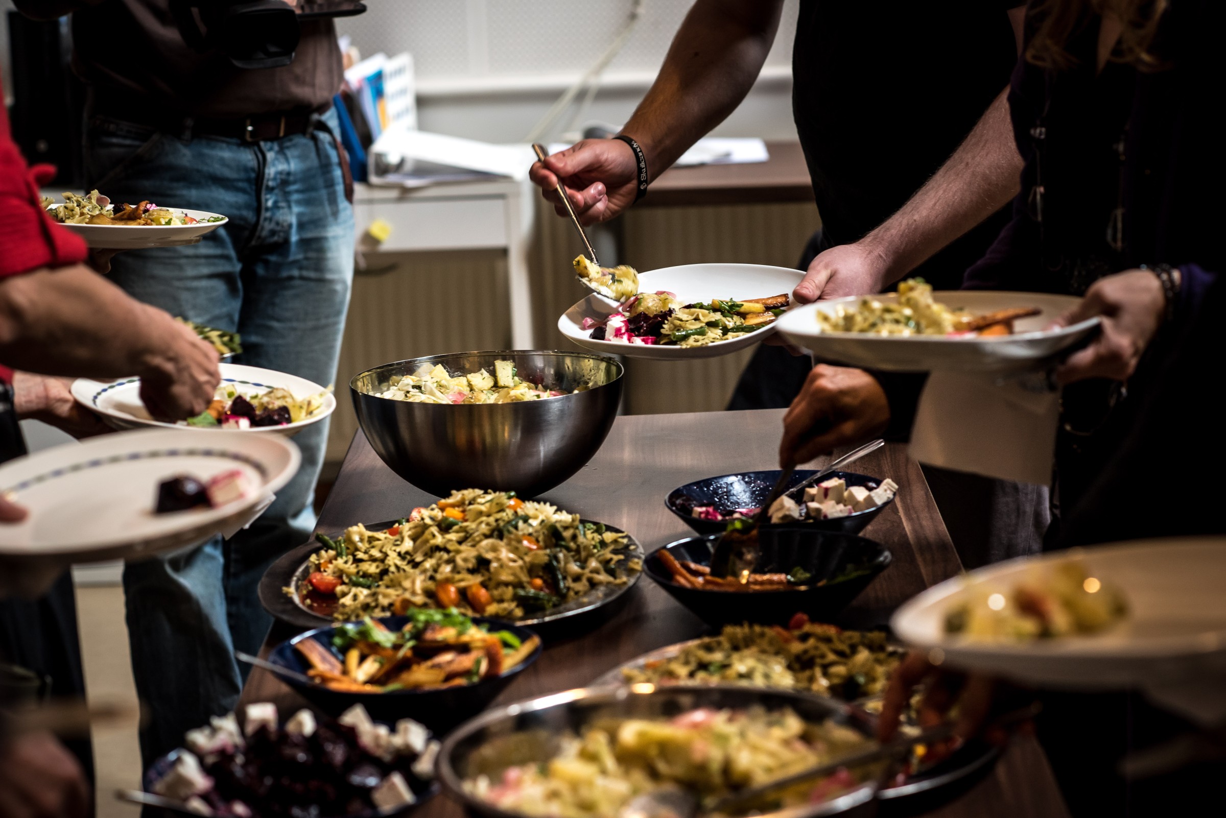 Season kickoff brunch food serving