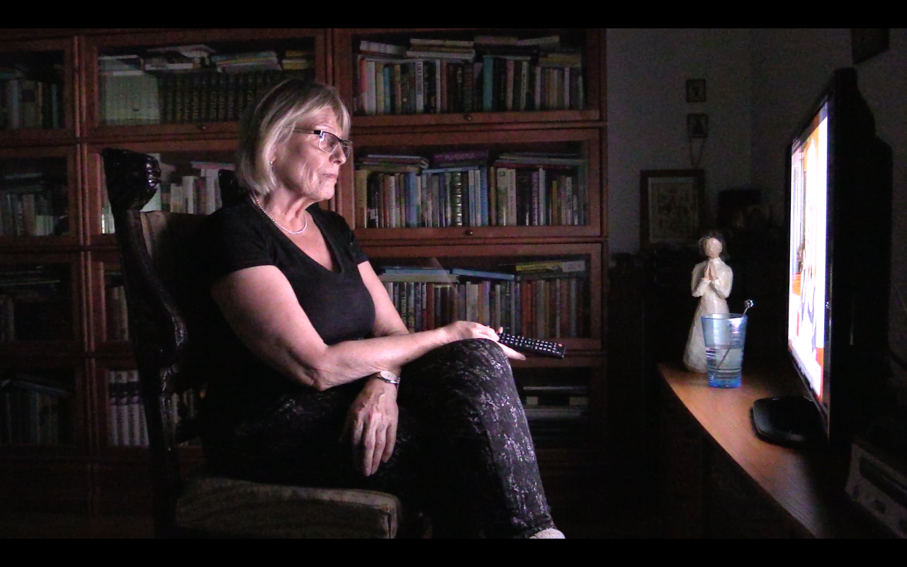 Woman watching tv