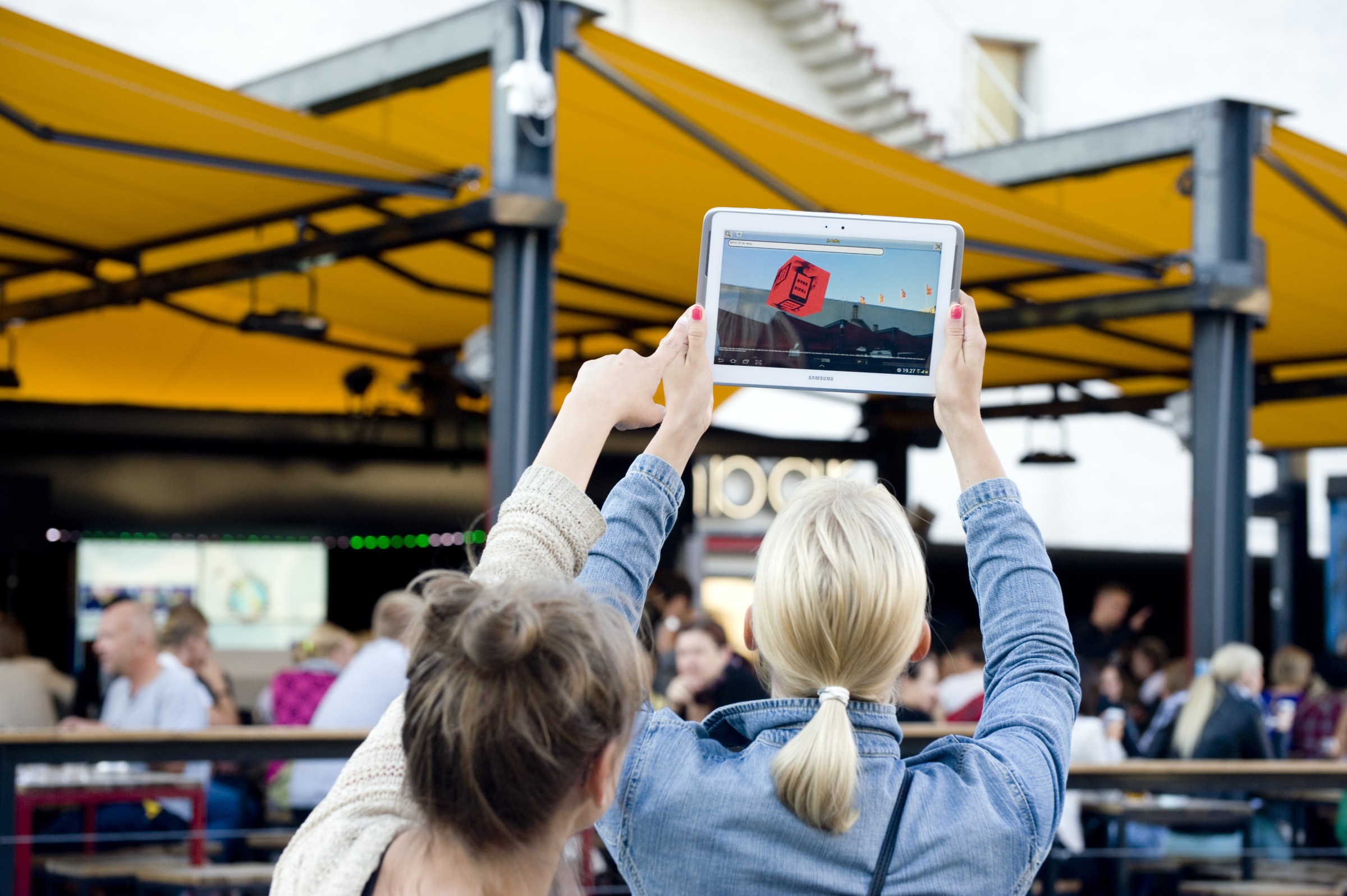 Dance AR participants move with devices