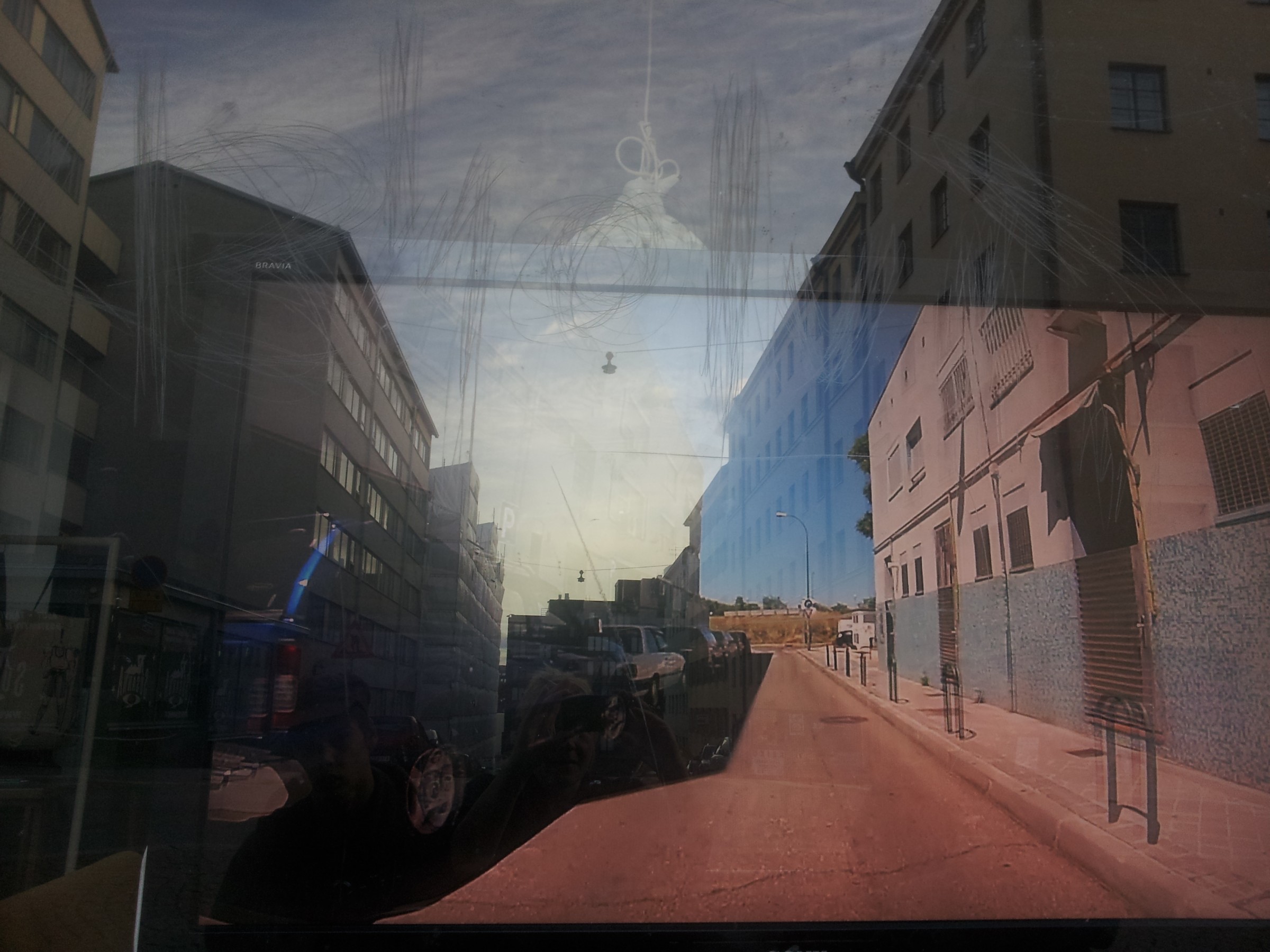 TransEurope Slow Vaasankatu reflection on screen