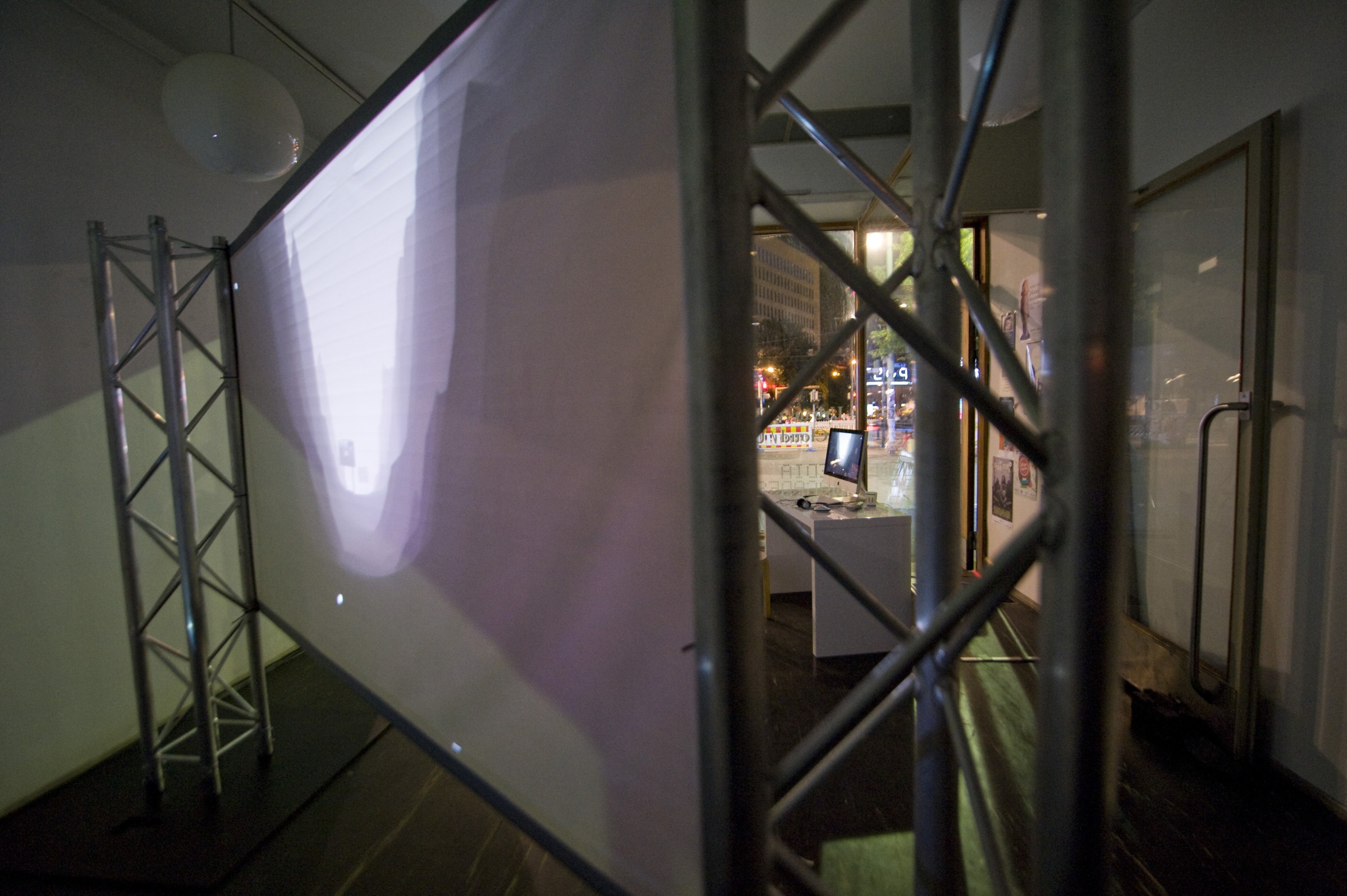 I, Cloud installation Lasipalatsi gallery back view