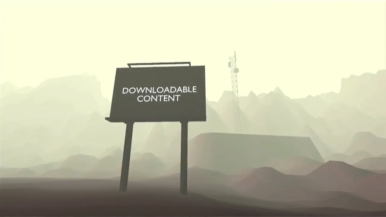 I, Cloud still from game, billboard in the desert