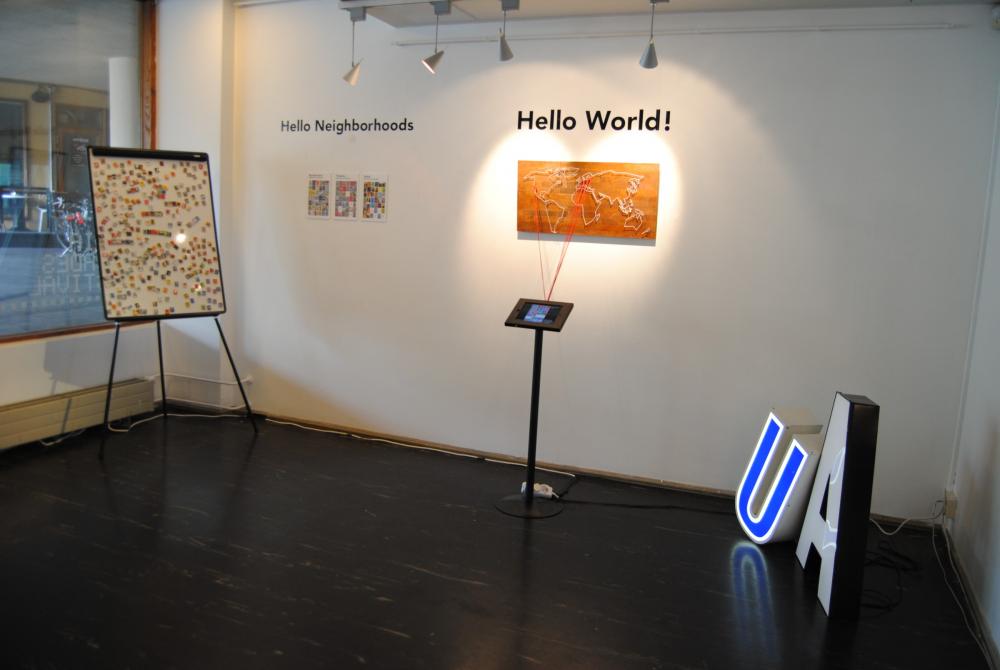 Urban Alphabets exhibition installation